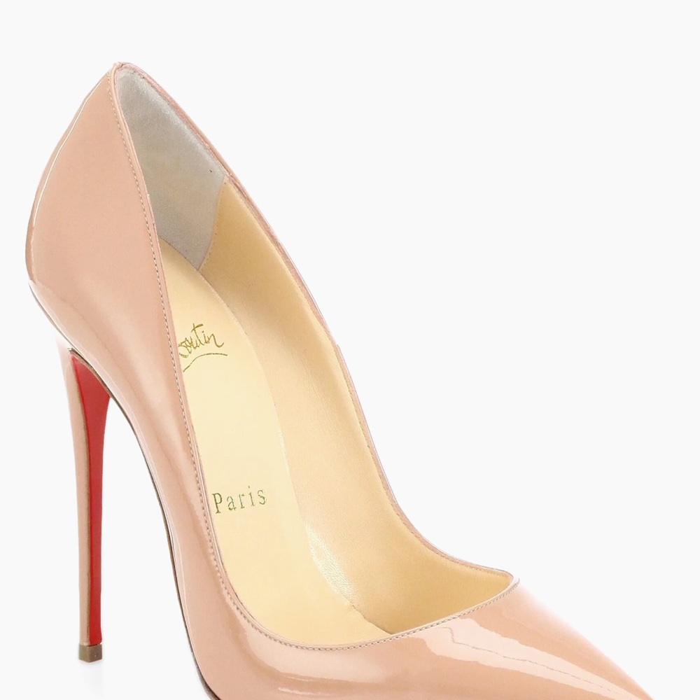 Christian Louboutin Cream and Red Heels Stiletto Pumps